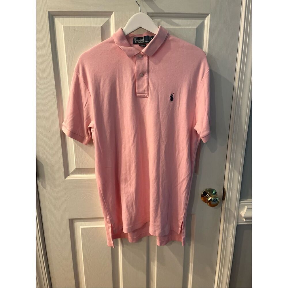 Polo Ralph Lauren Super Soft Pink Polo Shirt sz M EUC